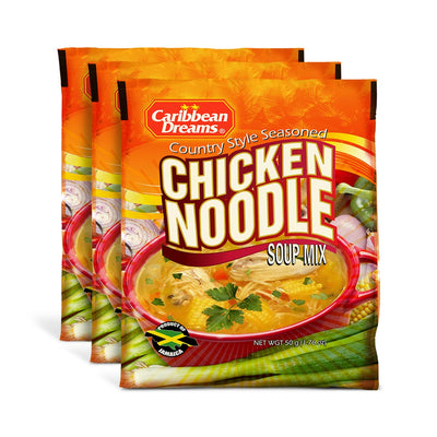 Caribbean Dreams Chicken Noodle Soup, 50g 3 Sachets - Caribshopper