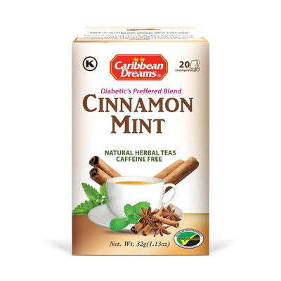 Caribbean Dreams Cinnamon Mint Diabetics Tea, 20 teabags - Caribshopper