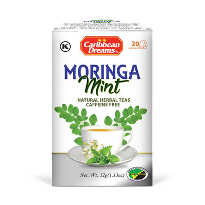 Caribbean Dreams Moringa Mint Tea, 20 teabags - Caribshopper