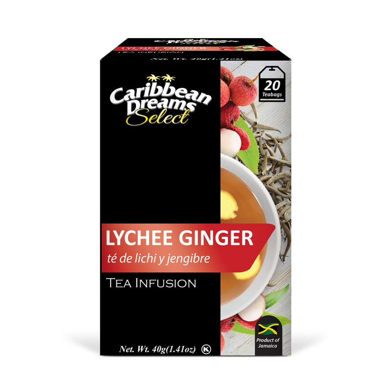 Caribbean Dreams Selects Lychee Ginger Tea, 20 teabags - Caribshopper