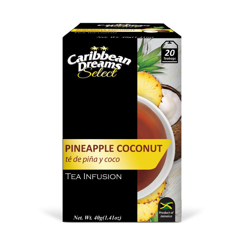Caribbean Dreams Selects Pineapple Coconut Tea, 20 teabags - Caribshopper