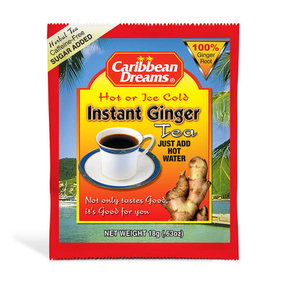 Caribbean Dreams Sweet Instant Ginger Tea, 10 sachets - Caribshopper