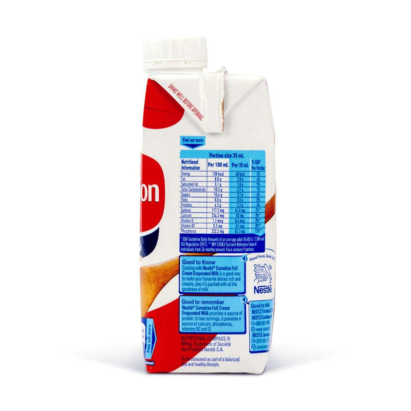 Carnation Evaporated Milk Full Cream, 330ml (3 or 6 Pack) - Caribshopper