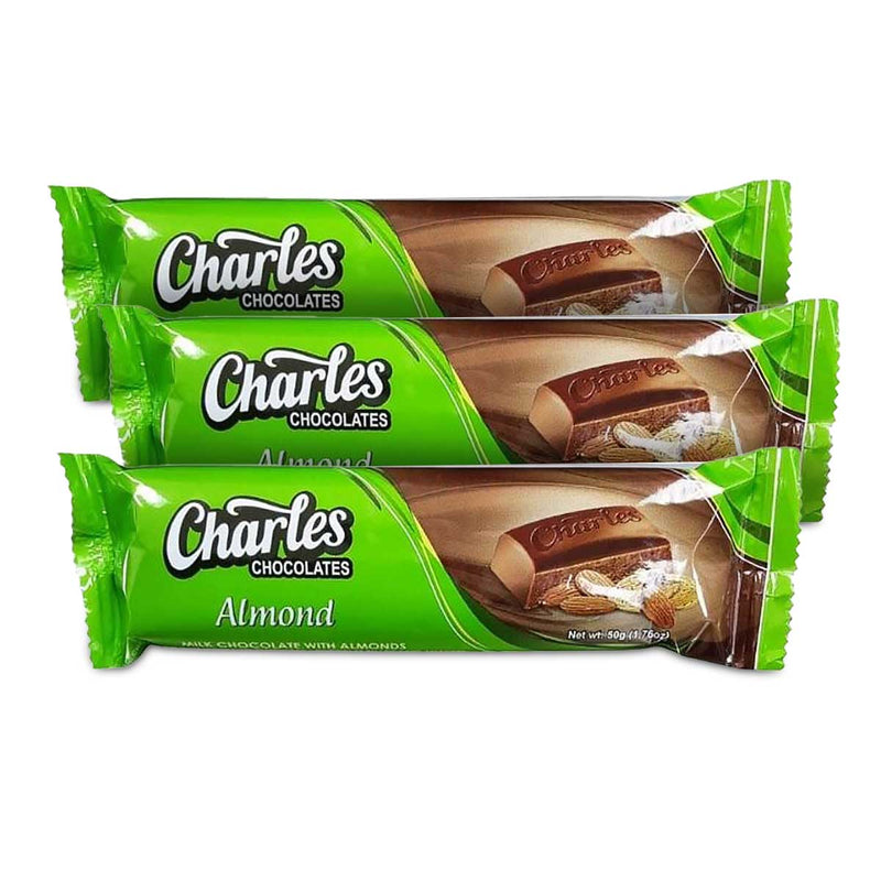 Charles Chocolate Bar, 50g (3 Pack) - Caribshopper