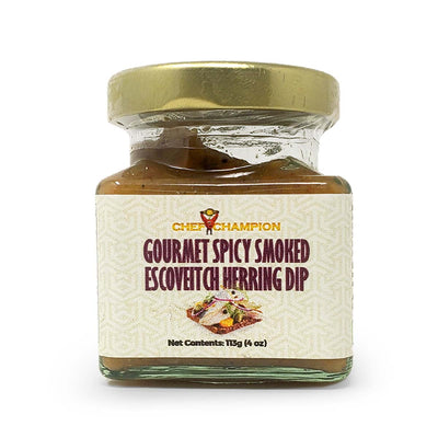 Chef Champion Gourmet Spicy Escoveitch Smoked Herring Dip, 4oz - Caribshopper