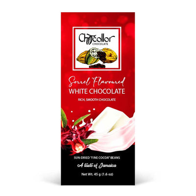 Chocollor Chocolate Sorrel Flavoured White Chocolate Bar - Caribshopper