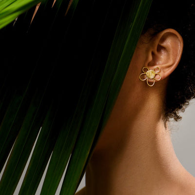 Chrissys Coils Mini Half Blooms Earrings - Caribshopper