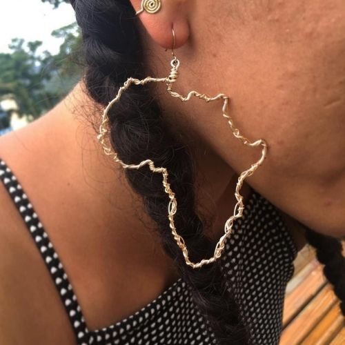 Chrissys Coils Wrapped Africa Earrings - Caribshopper