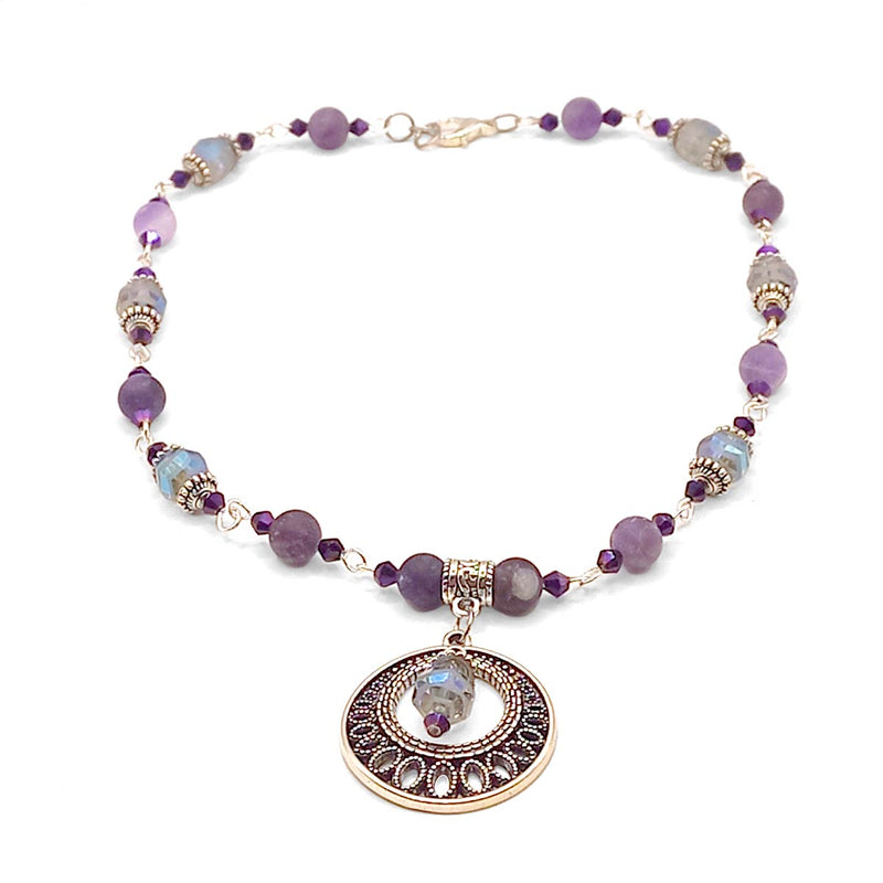 CW Artisinal Jewellery Amethyst Beads Glass Set - Caribshopper
