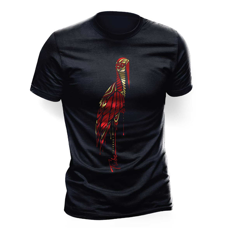 Darius Designs Tribal Ibis Black T-Shirt - Caribshopper