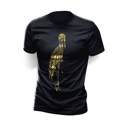 Darius Designs Tribal Ibis Gold T-Shirt - Caribshopper