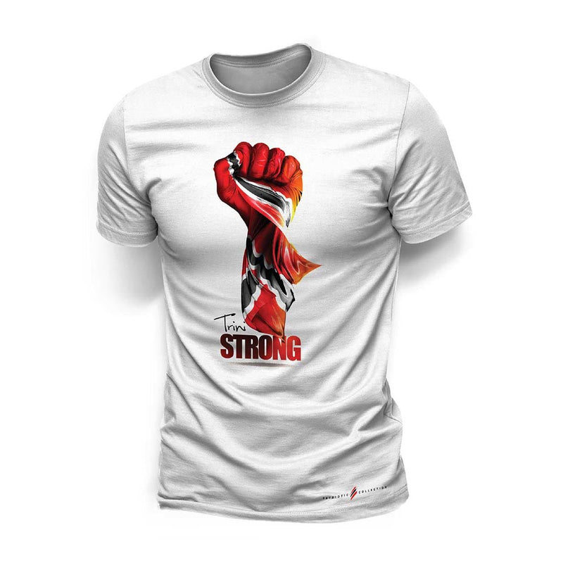 Darius Designs Trini Strong White T-Shirt - Caribshopper