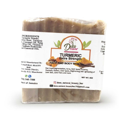 Dees Natural Beauty Turmeric Extra Strength Soap, 4.2oz - Caribshopper