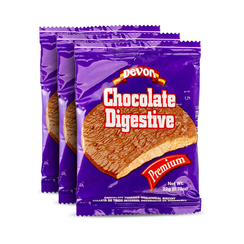Devon Chocolate Digestive Biscuits, 22g (3 Pack) - Caribshopper