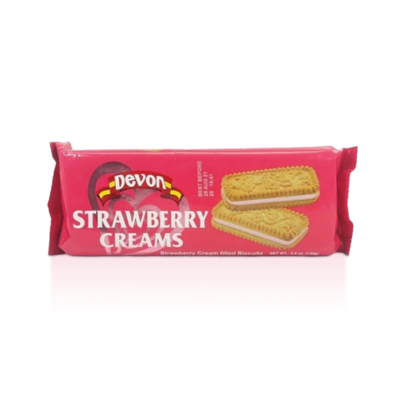 Devon Strawberry Cream Biscuits, 140g (3 or 6 Pack) - Caribshopper