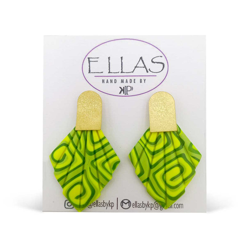 Ellas By KP Green Love 2 Dangle Earrings - Caribshopper