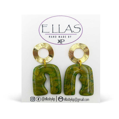 Ellas By KP Green Love 3 Dangle Earrings - Caribshopper