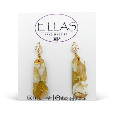 Ellas By KP Marble Bridal Dangle Earrings - Caribshopper