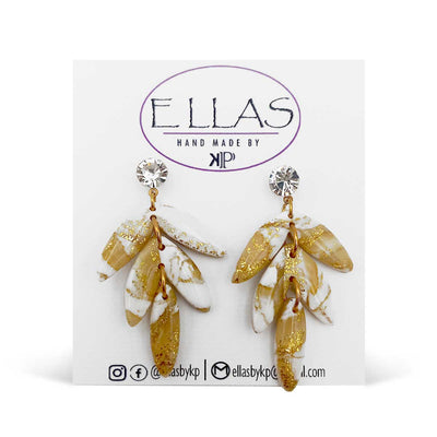 Ellas By KP Marble Leaves Dangle Earrings - Caribshopper