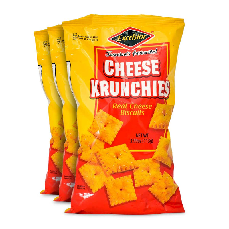 Excelsior Cheese Krunchies, 4oz, 1.6oz (3 Pack) - Caribshopper