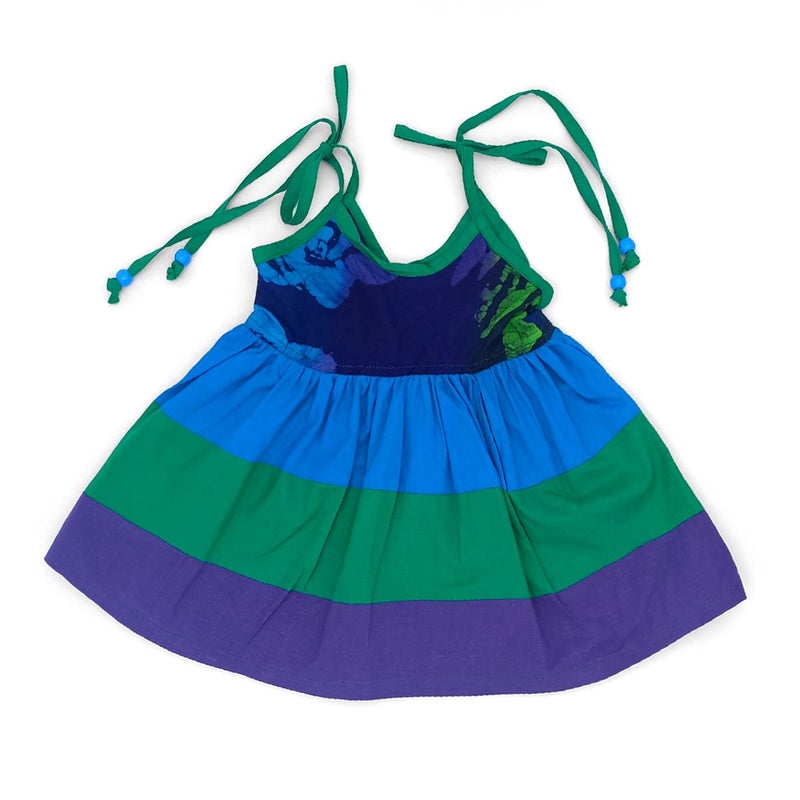 Géopa Kids Batiks Clothing Green & Blue Dress - Caribshopper