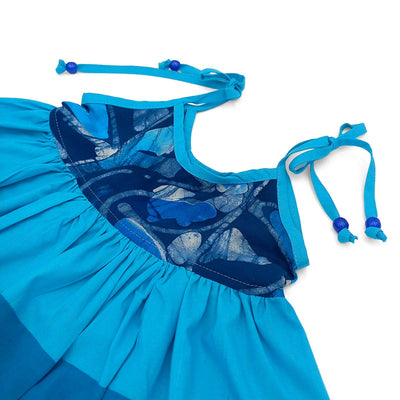 Géopa Kids Batiks Clothing Light Blue Dress - Caribshopper