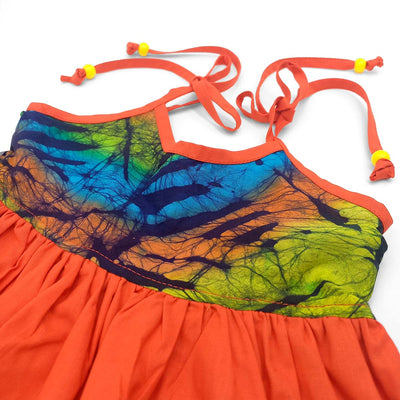 Géopa Kids Batiks Clothing Orange, Green & Blue Dress - Caribshopper