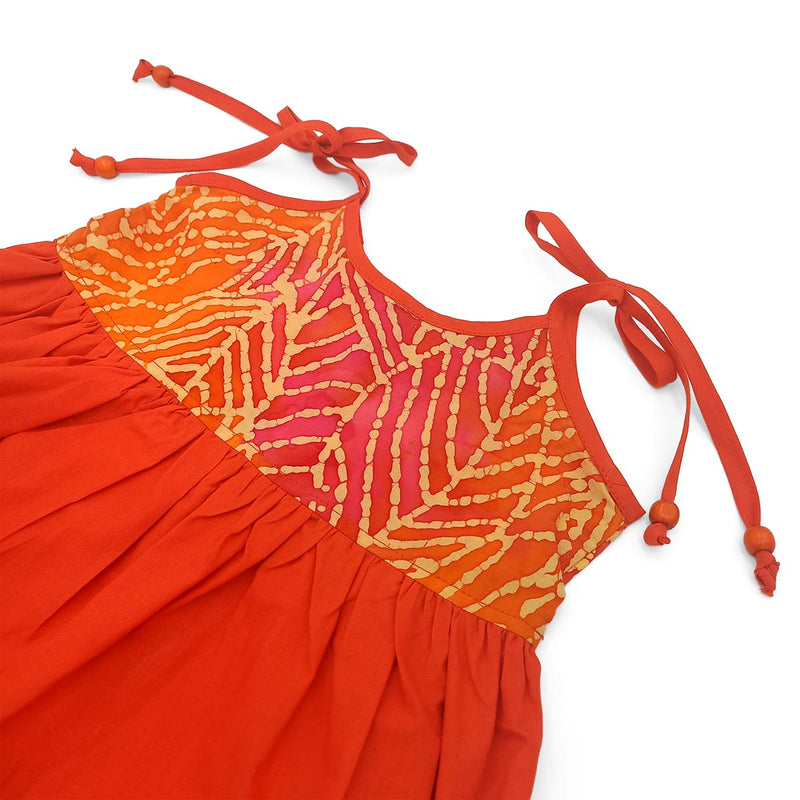 Géopa Kids Batiks Clothing Orange & Pink Dress - Caribshopper