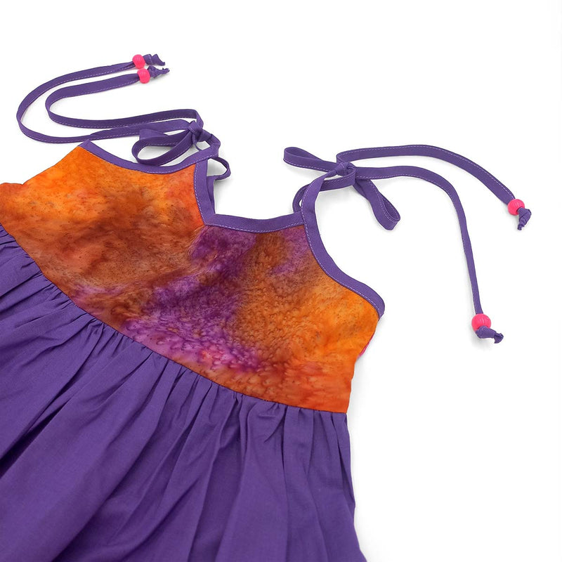 Géopa Kids Batiks Clothing Orange & Purple Dress - Caribshopper