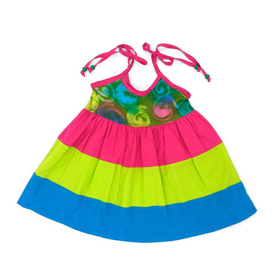 Géopa Kids Batiks Clothing Pink & Green Dress - Caribshopper