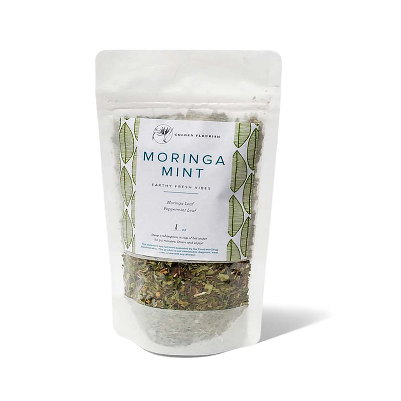 Golden Flourish Moringa Mint Tea, 1 oz - Caribshopper