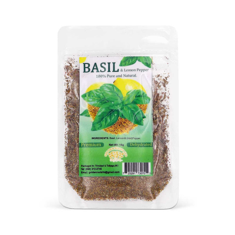 Golden Rootz Basil & Lemon Pepper, 15g (2 Pack) - Caribshopper