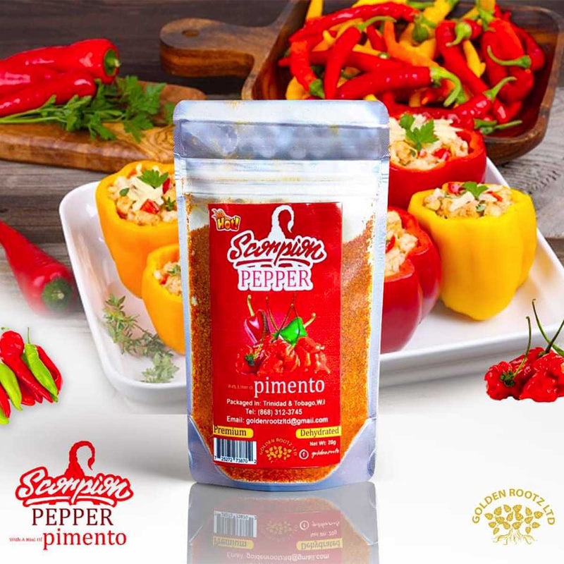 Golden Rootz Dehydrated Scorpion Pepper with Pimento Peppers, 20g (2 Pack) - Caribshopper