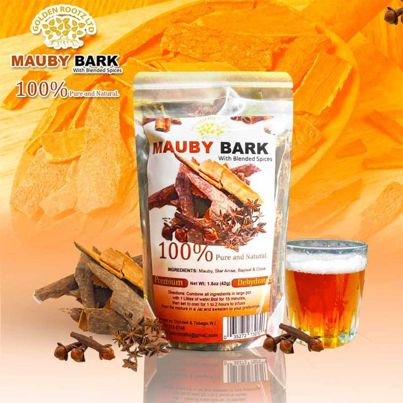 Golden Rootz Mauby Bark with Star Anise, Bayleaf & Clove, 1.5oz - Caribshopper