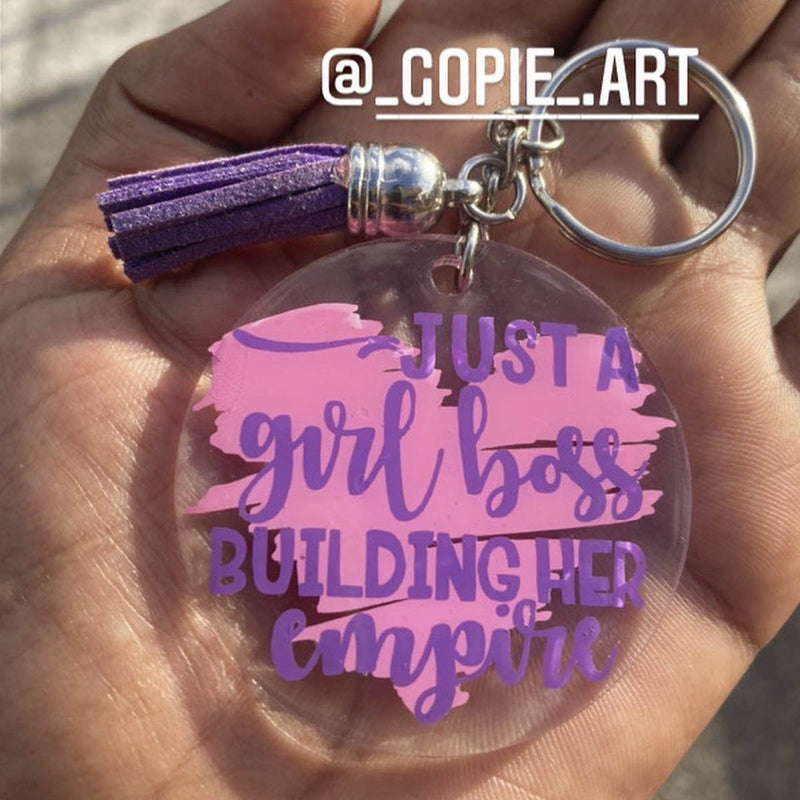 Gopie Art Girl Boss Keychain - Caribshopper