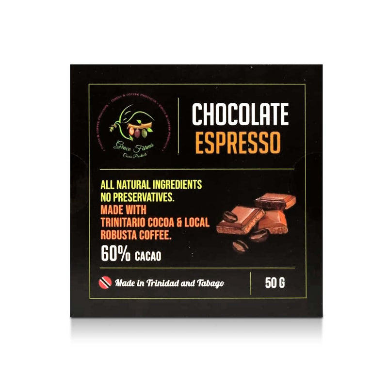 Grace Farms Cocoa Products Chocolate Espresso, 1.7oz - Caribshopper