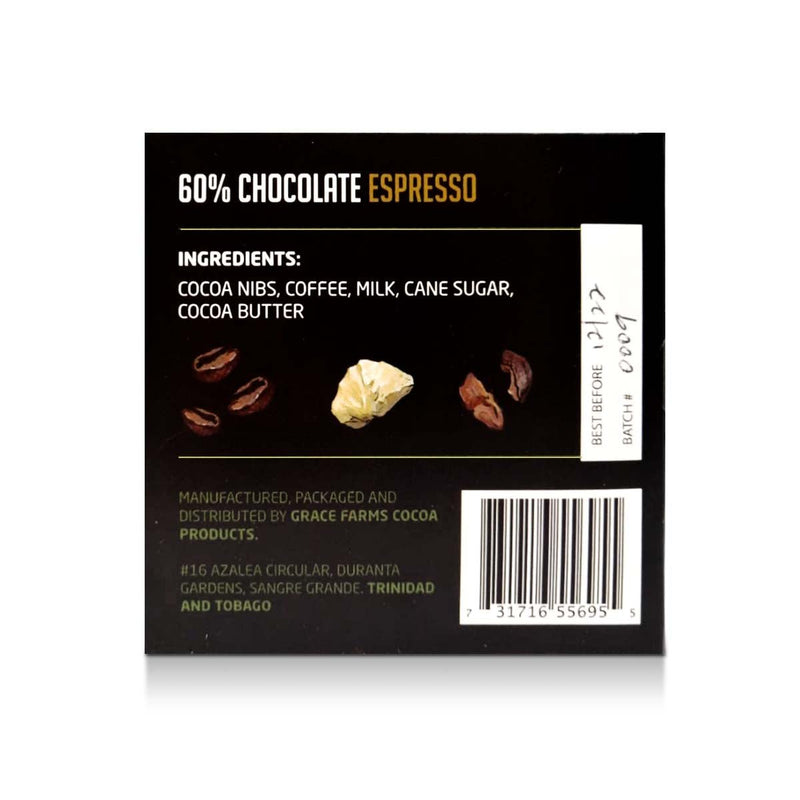 Grace Farms Cocoa Products Chocolate Espresso, 1.7oz - Caribshopper