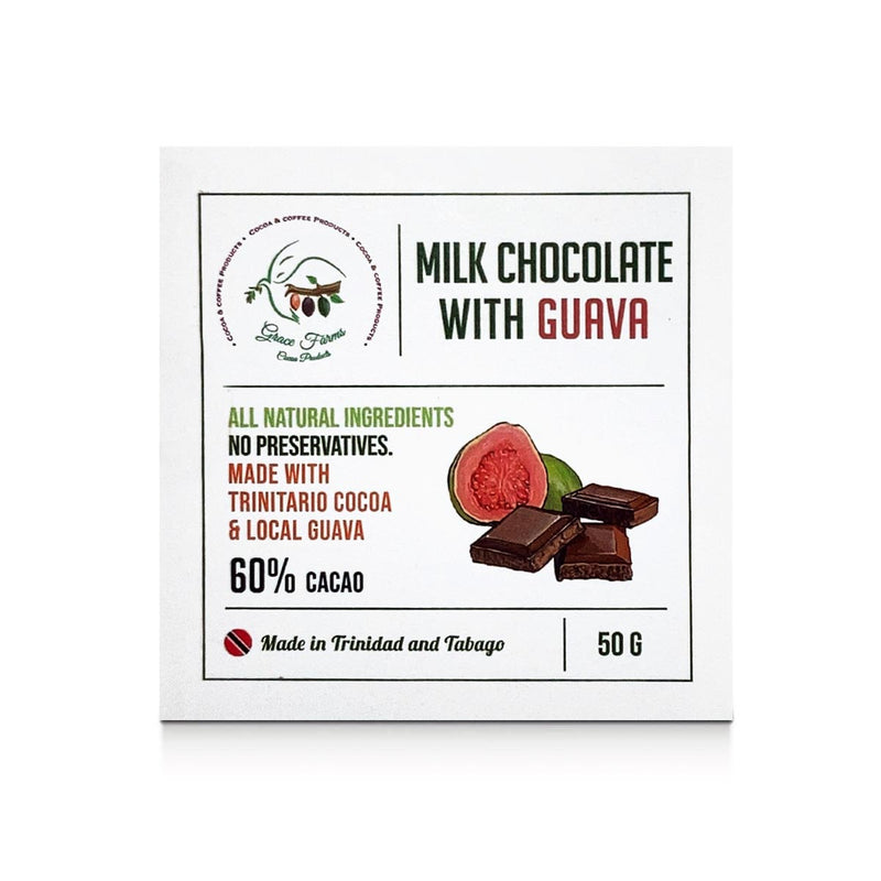 Grace Farms Cocoa Products Milk Chocolate with Guava, 1.7oz - Caribshopper