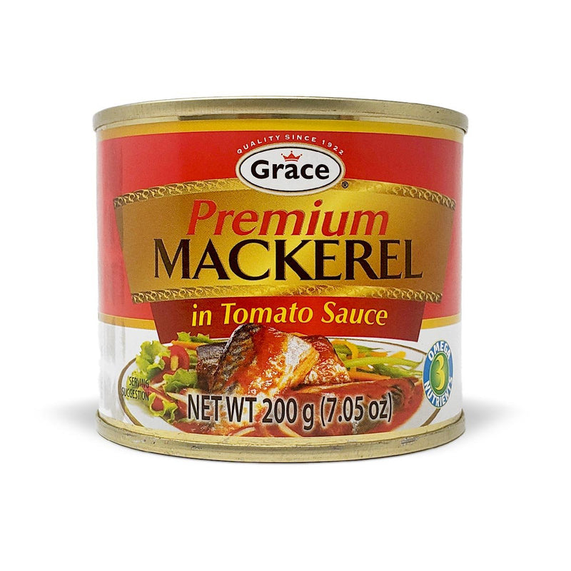 Grace Premium Mackerel In Tomato Sauce, 7.05oz (Single, 2 or 4 Pack) - Caribshopper