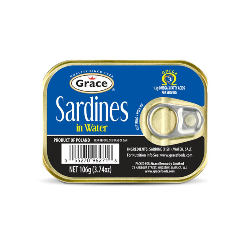Grace Sardines In Water, 3.4oz - Caribshopper