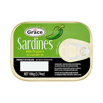 Grace Sardines With Pepper In Vegetable Oil, 3.74oz - Caribshopper