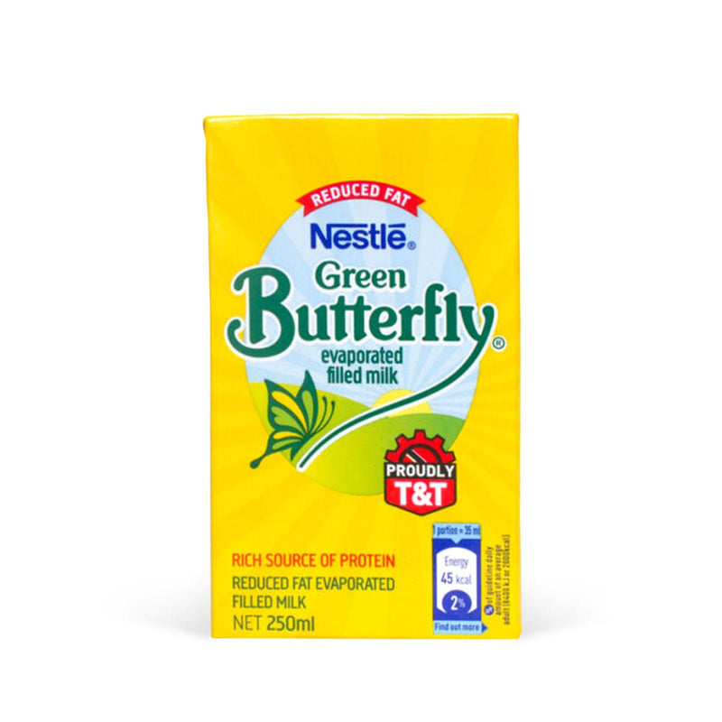 Green Butterfly Evaporated Milk Low Fat, 250ml (3 Pack) - Caribshopper