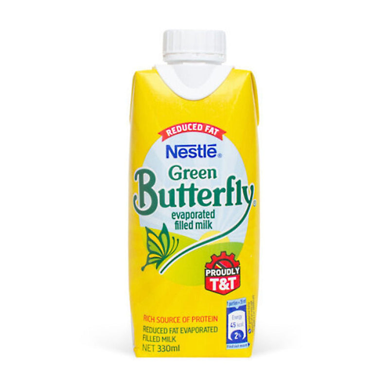 Green Butterfly Evaporated Milk Reduced Fat, 330ml (3 Pack) - Caribshopper