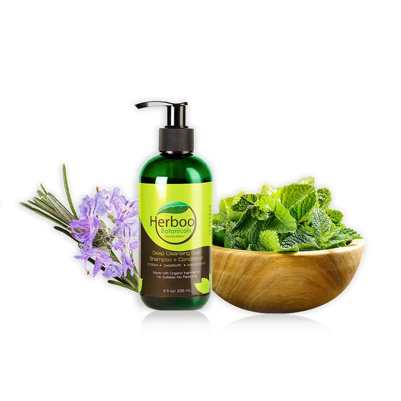Herboo Botanicals Deep Cleansing Shampoo+ Conditioner, 8oz - Caribshopper