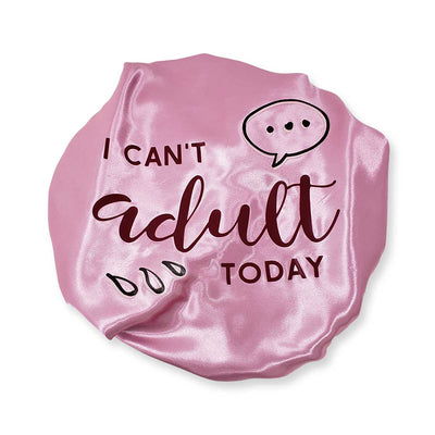 Holistic Creationz I Can't Adult Today Printed Satin Bonnets - Caribshopper