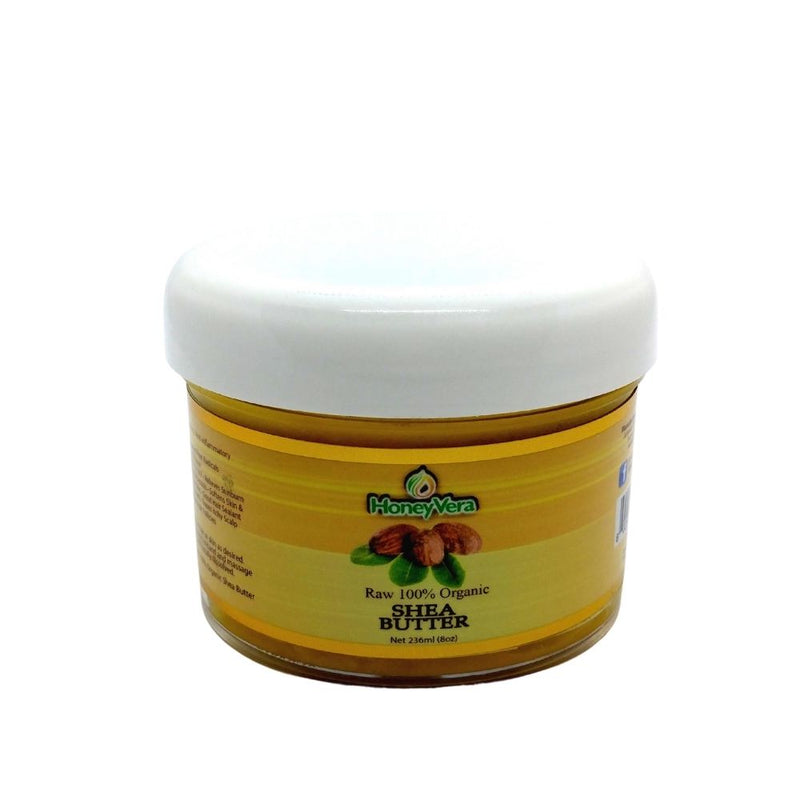 HoneyVera Raw Organic Shea Butter, 8oz - Caribshopper