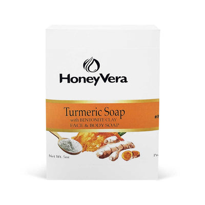 HoneyVera Turmeric with Bentonite Clay Soap, 5oz - Caribshopper