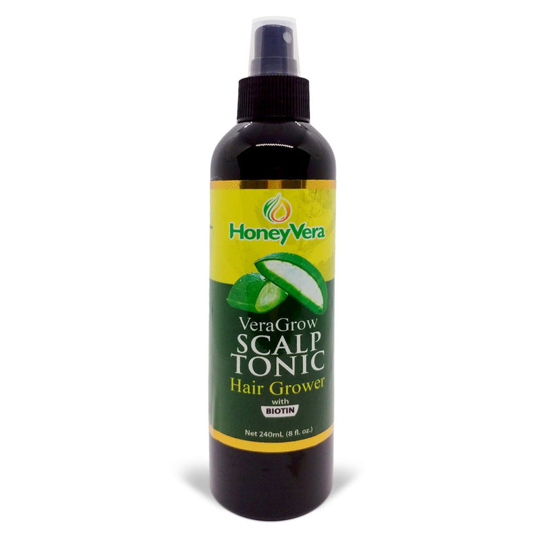 HoneyVera VeraGrow Scalp Tonic Treatment Hair Grower, 8oz - Caribshopper