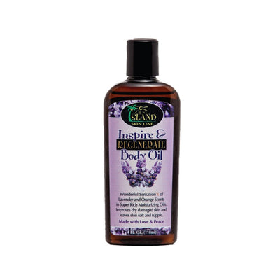 Island Skin Line Inspire Body Oil with Lavender and Citrus Oils, 4oz (2 Pack) - Caribshopper