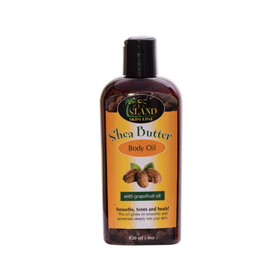 Island Skin Line Shea Butter Body Oil with Grapefruit Oil, 4oz (2 Pack) - Caribshopper